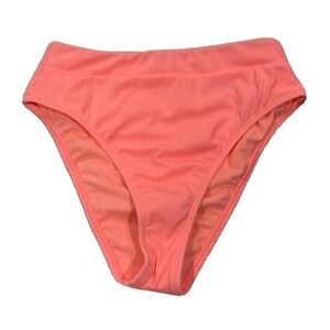 NWT Xhilaration Neon Orange/Pink High Waisted Swim Bottoms - Size S